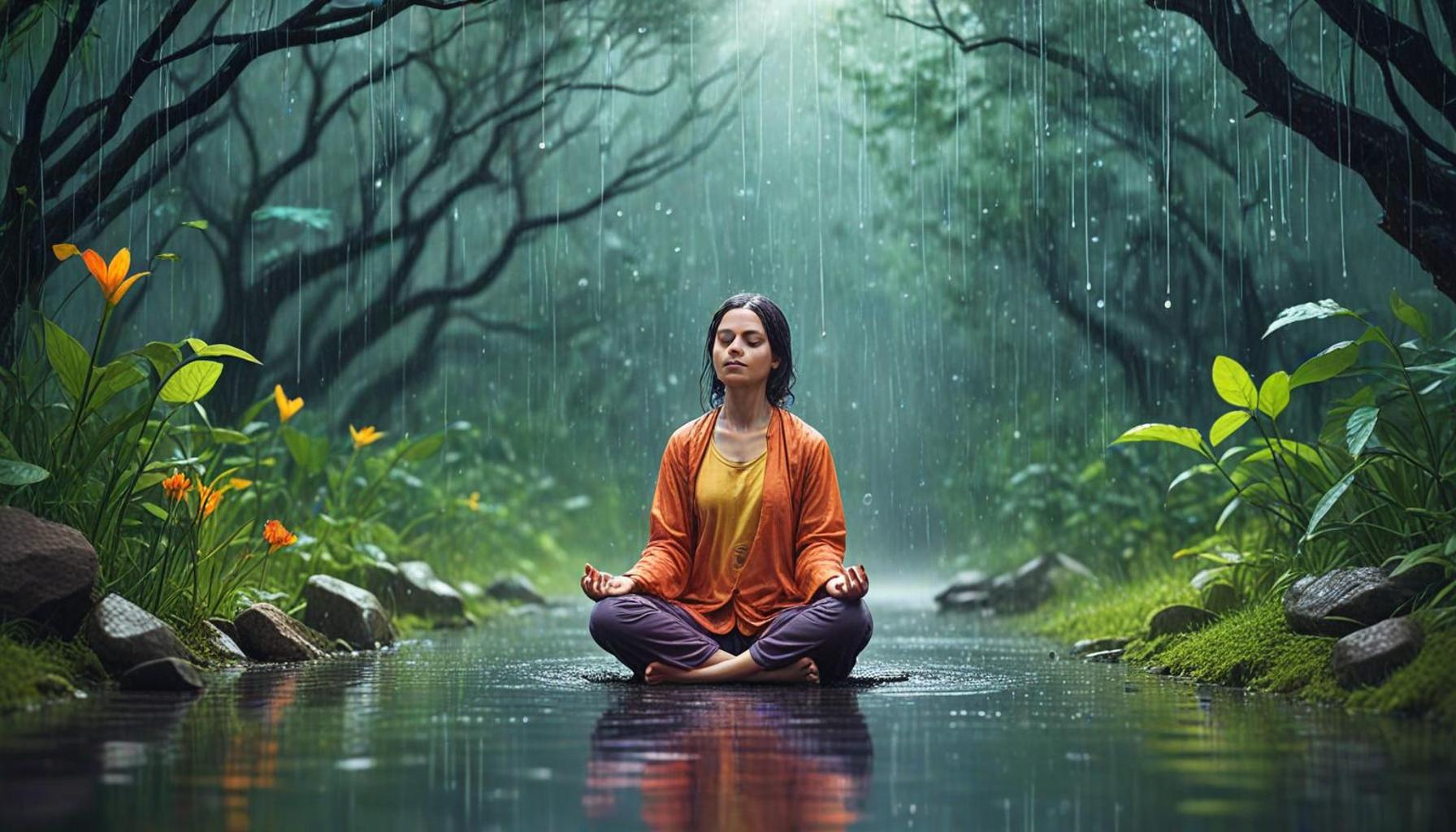 Meditation in the Rain: Connecting with Nature to Reduce Stress
