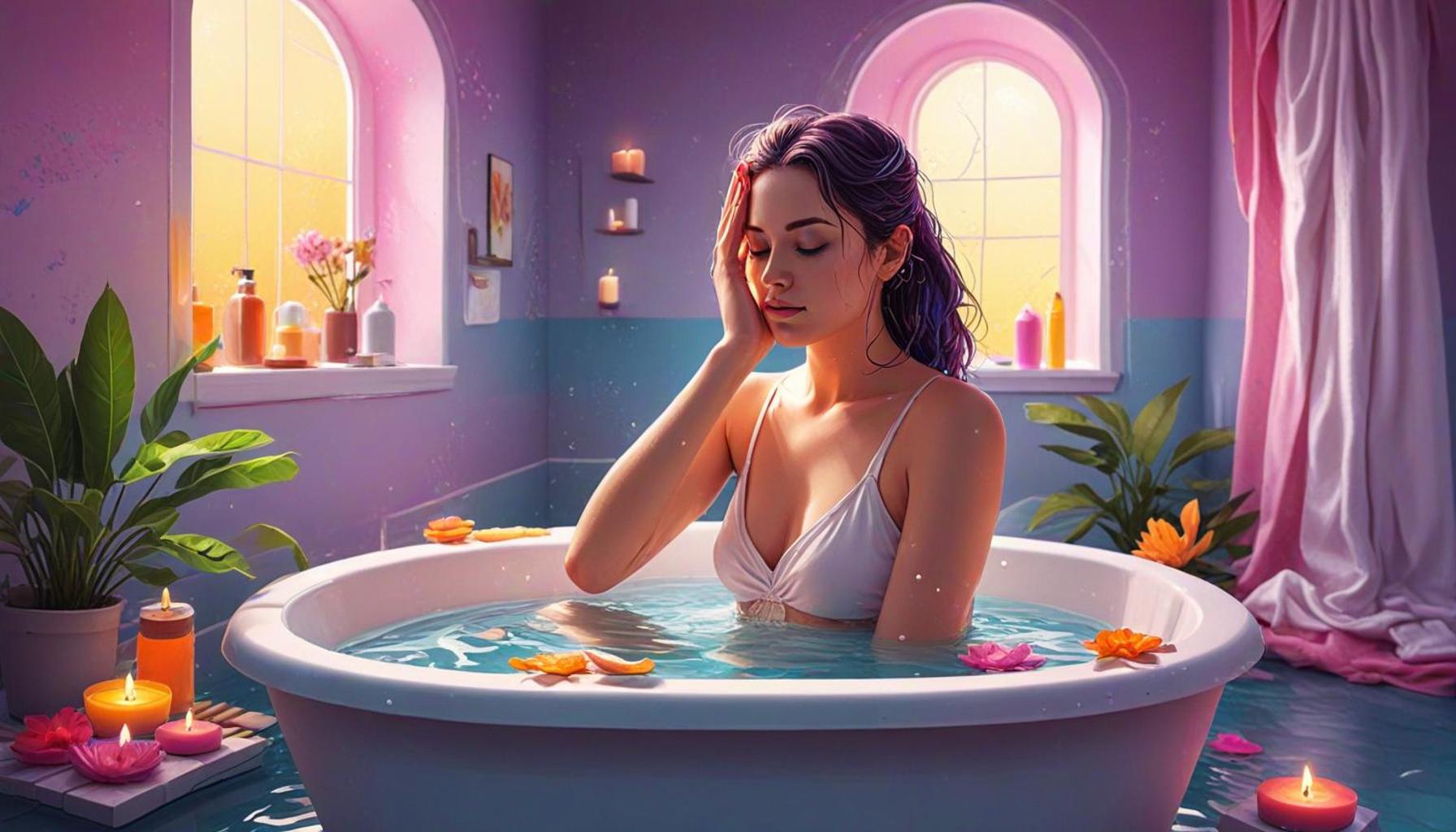 Bath Meditation Techniques for Self-Acceptance Emotional Balance